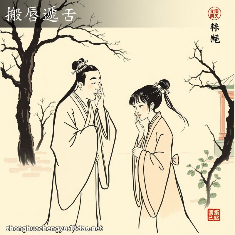 搬唇遞舌 配图