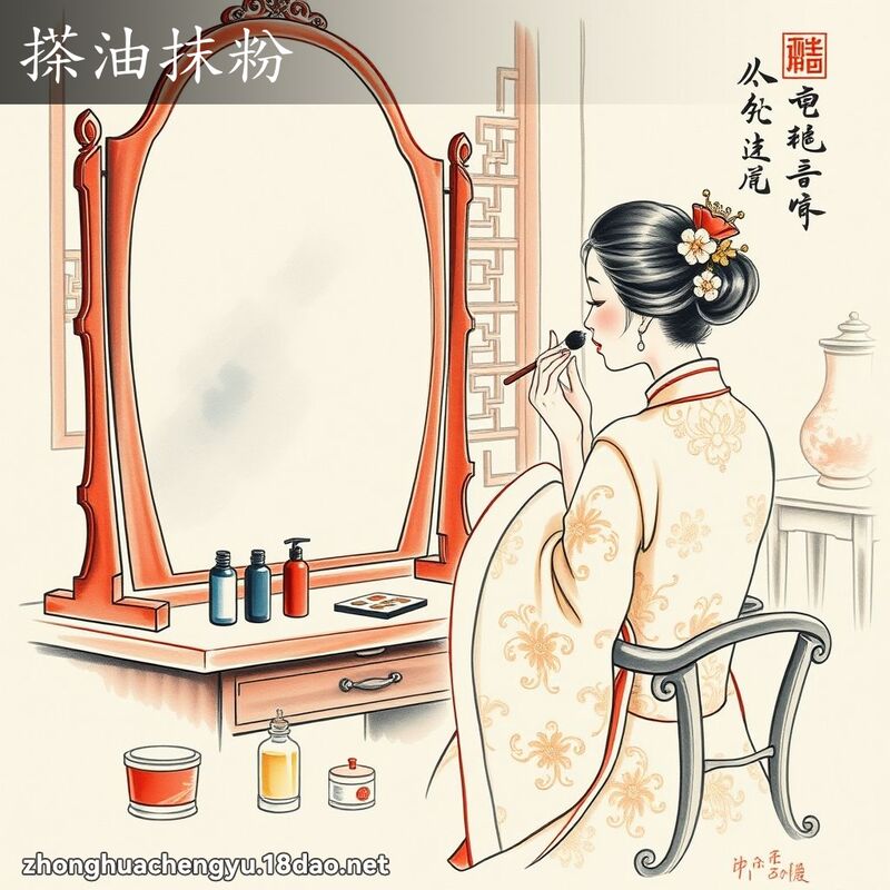 搽油抹粉 配图