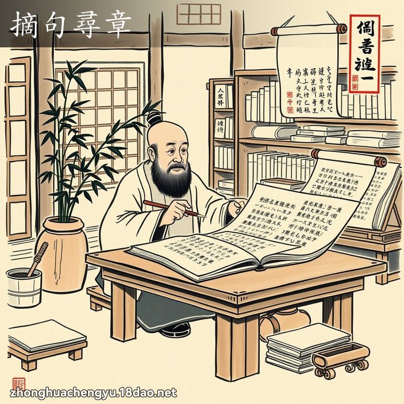 摘句尋章 配图