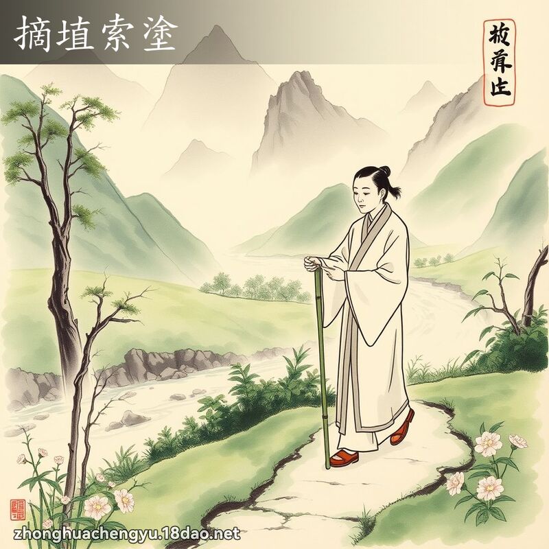 摘埴索塗 配图