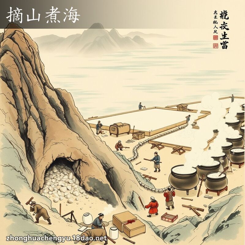 摘山煮海 配图