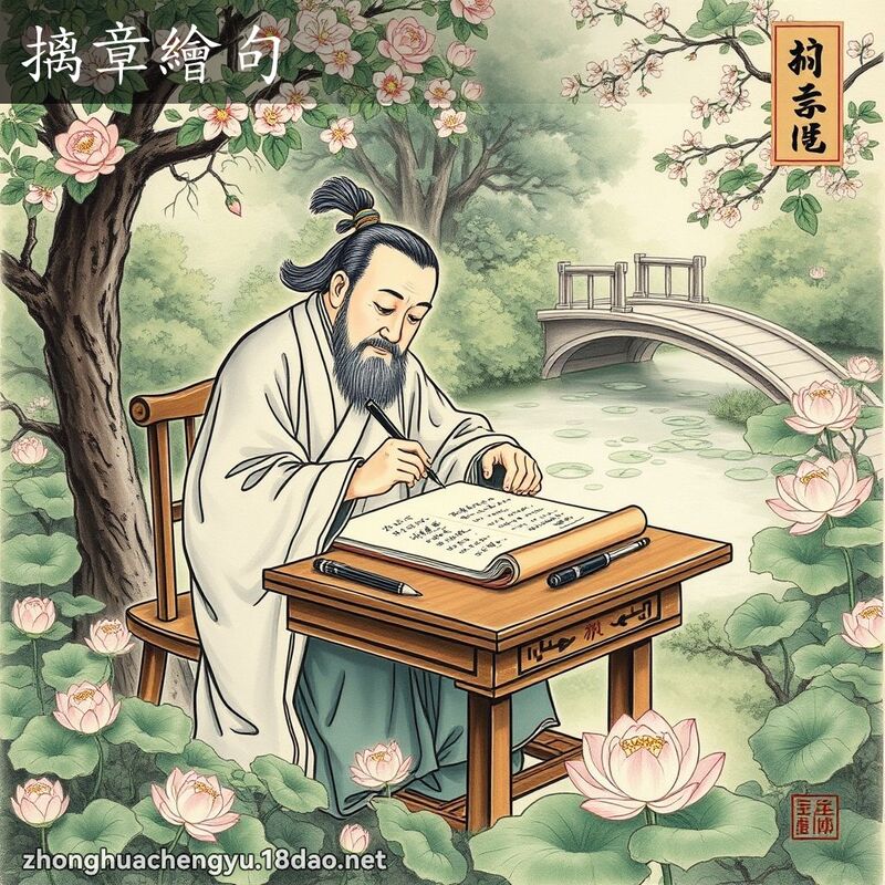 摛章繪句 配图