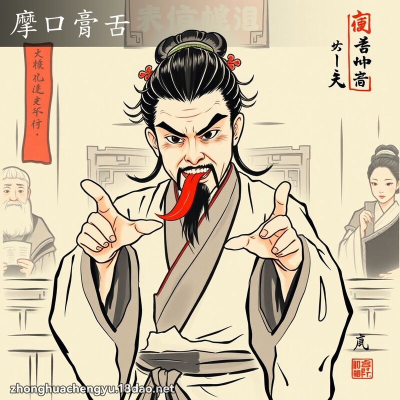 摩口膏舌 配图