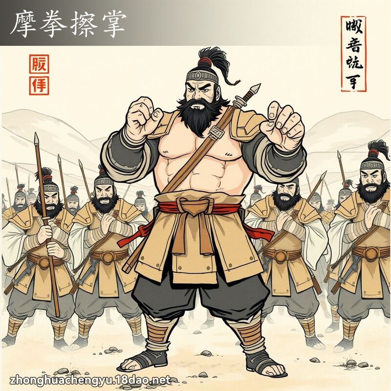 摩拳擦掌 配图