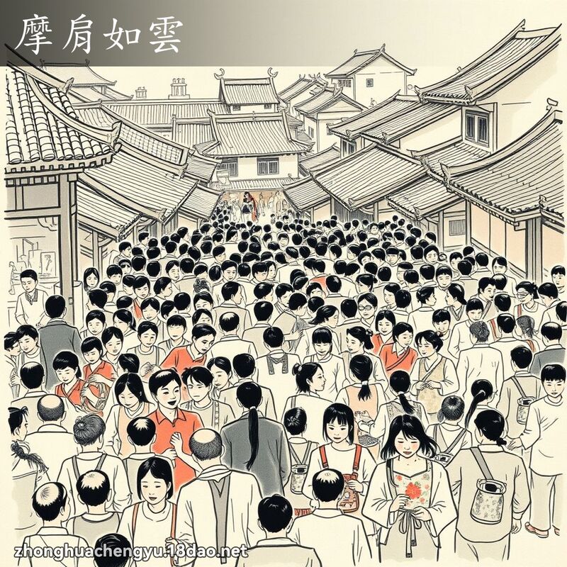 摩肩如雲 配图