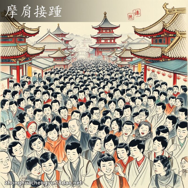 摩肩接踵 配图