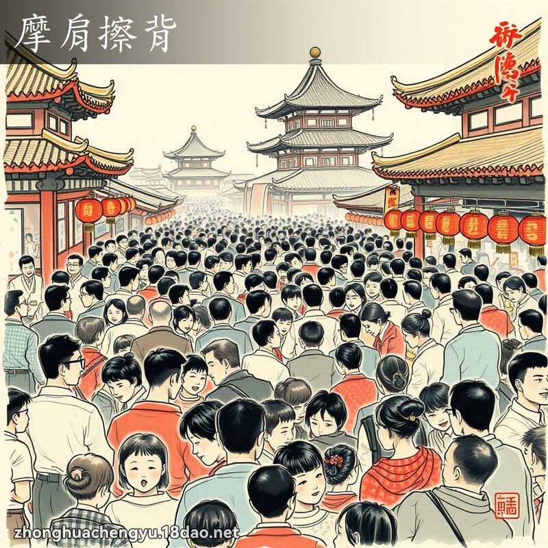 摩肩擦背 配图