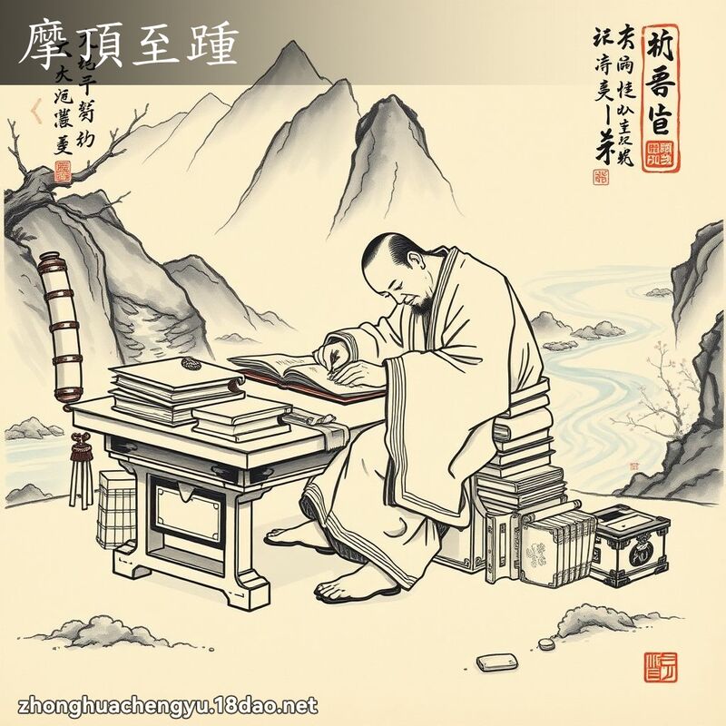 摩頂至踵 配图