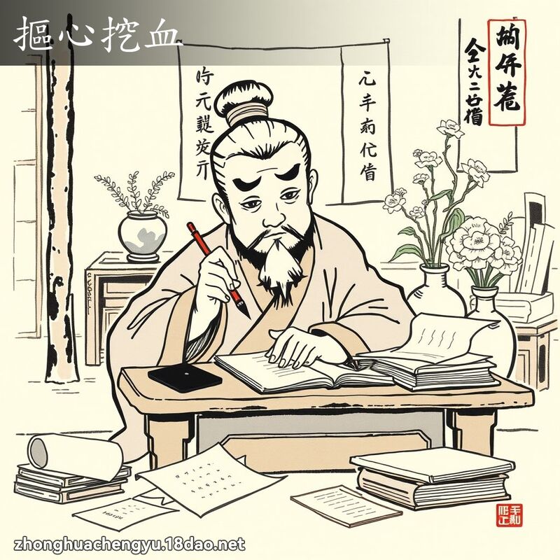 摳心挖血 配图