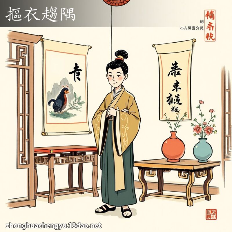 摳衣趨隅 配图