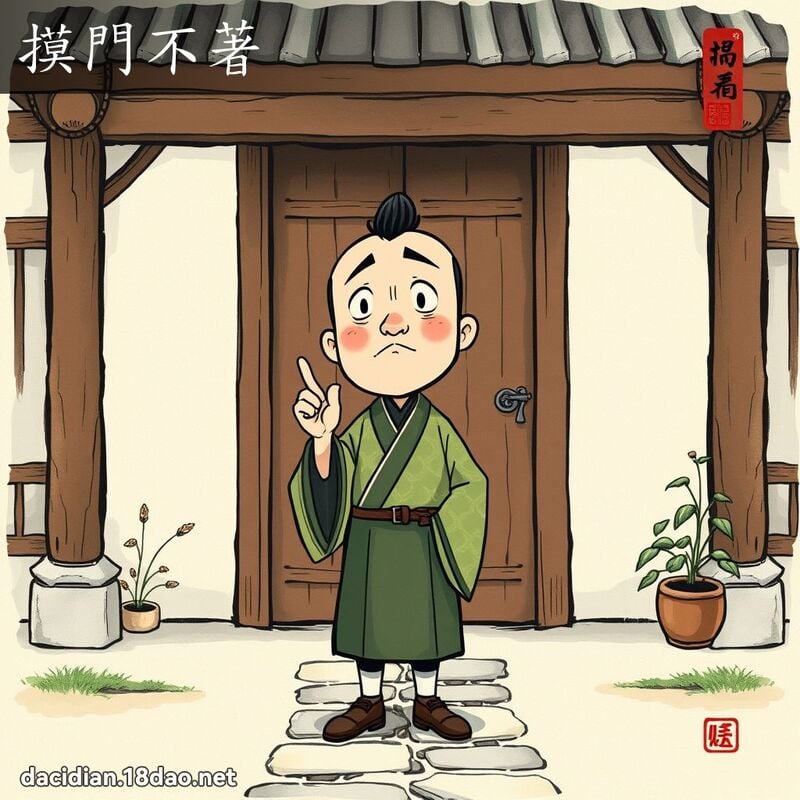 摸門不著 - 中華成語配圖