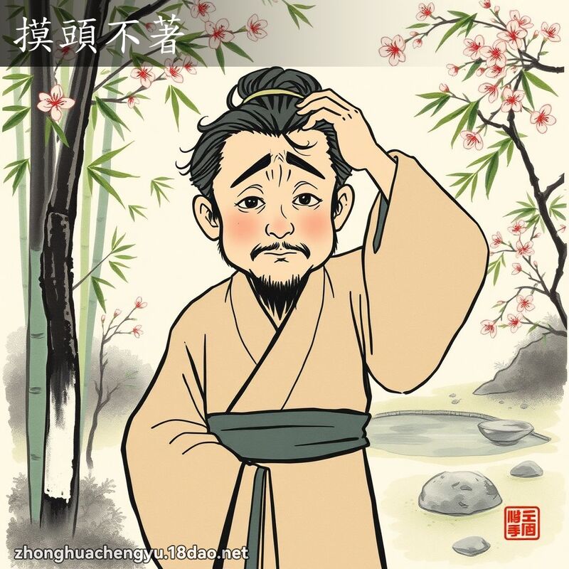 摸頭不著 配图