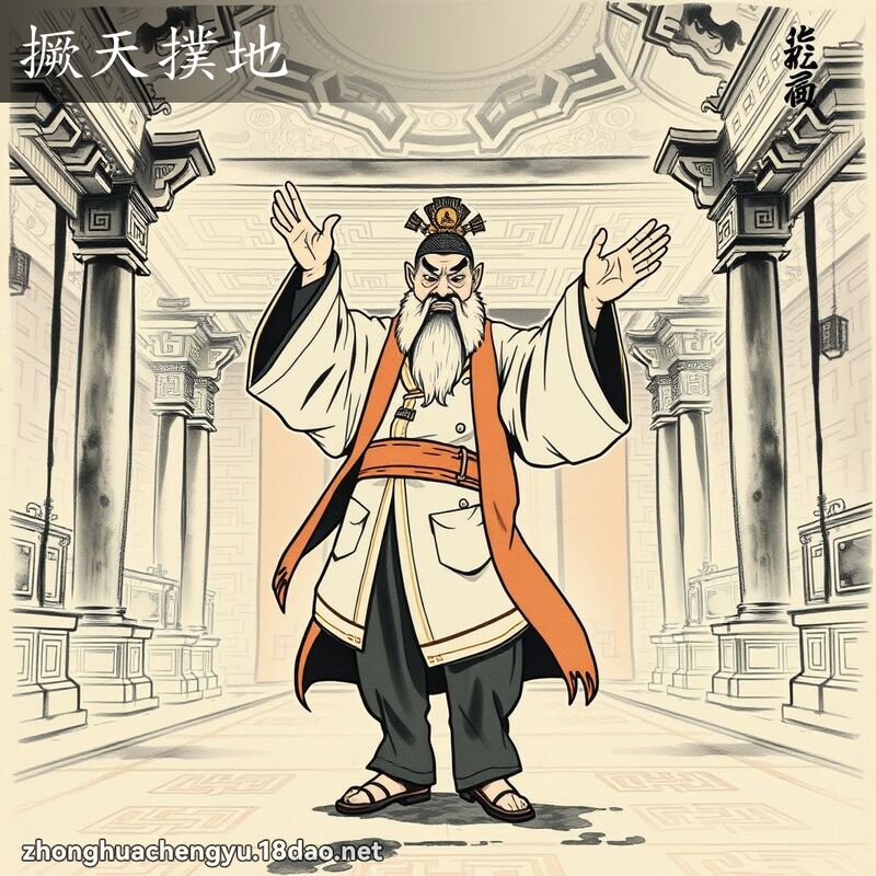 撅天撲地 配图