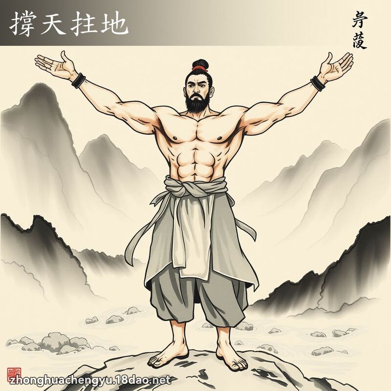 撐天拄地 配图