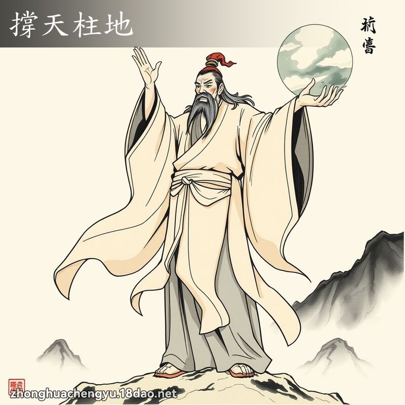 撐天柱地 配图