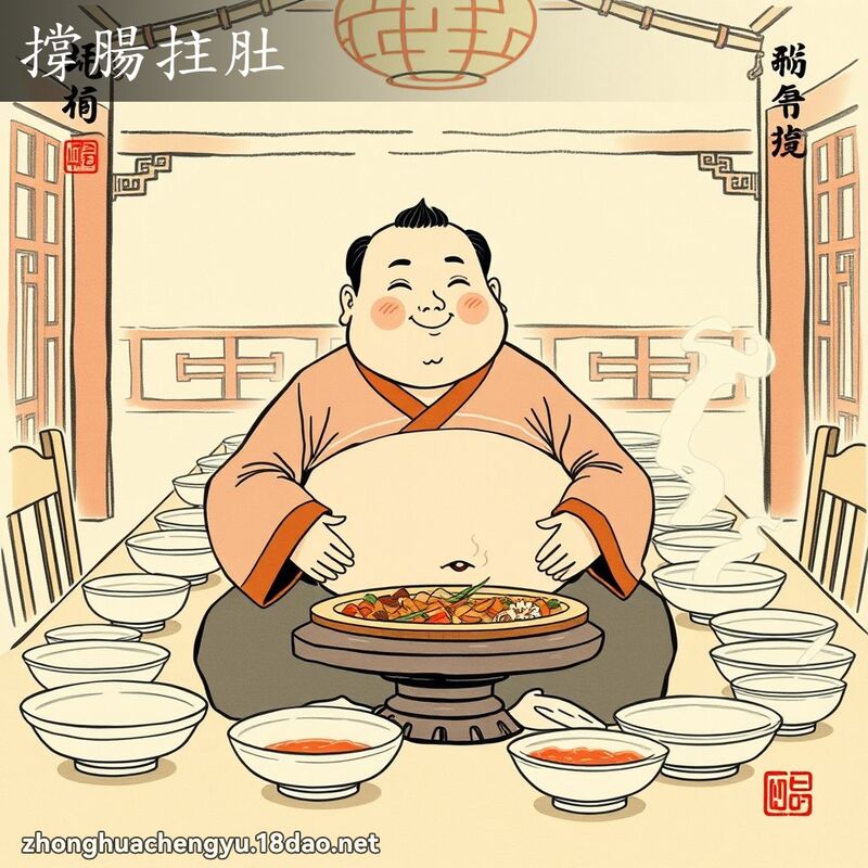 撐腸拄肚 配图