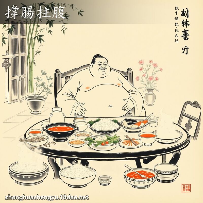 撐腸拄腹 配图
