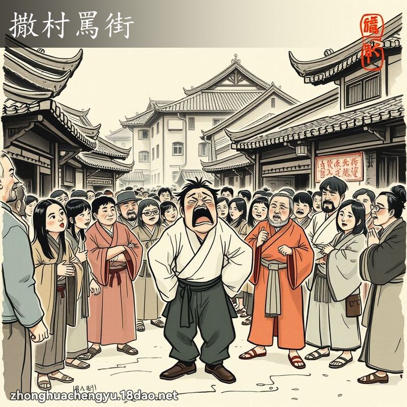 撒村罵街 配图