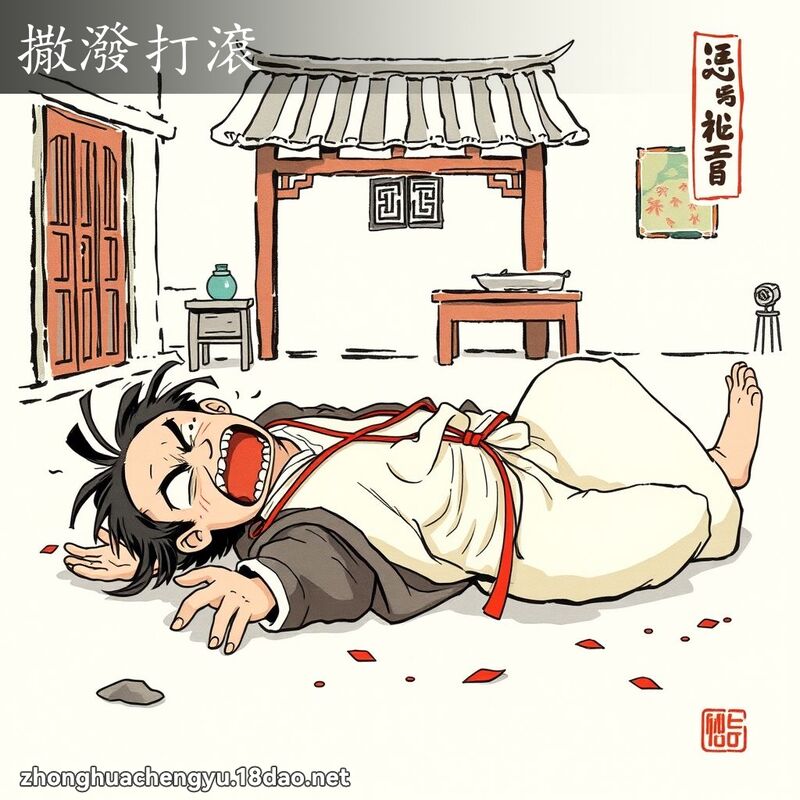 撒潑打滾 配图