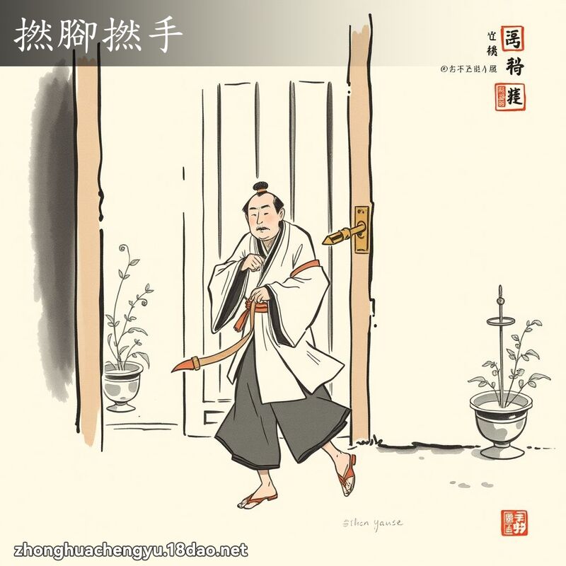撚腳撚手 配图