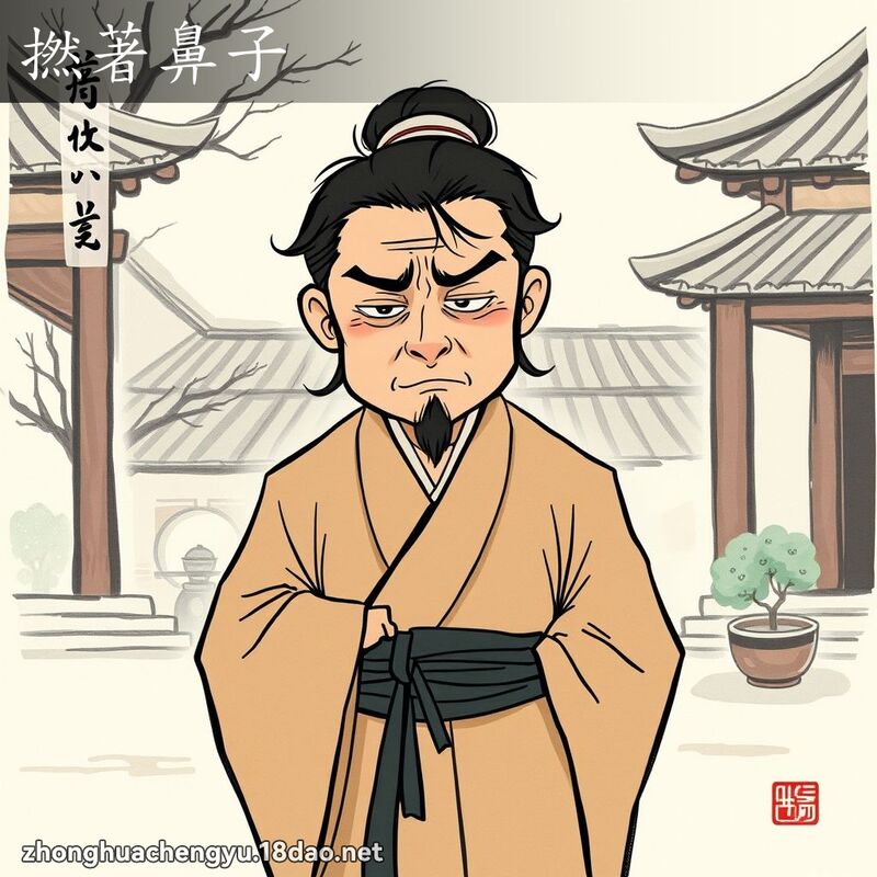 撚著鼻子 配图