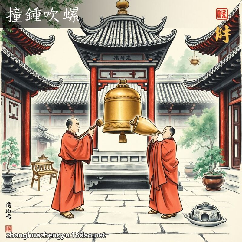 撞鍾吹螺 配图