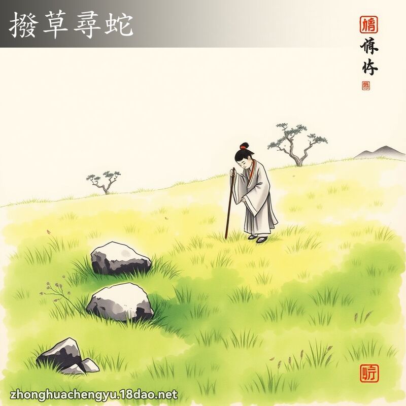 撥草尋蛇 配图