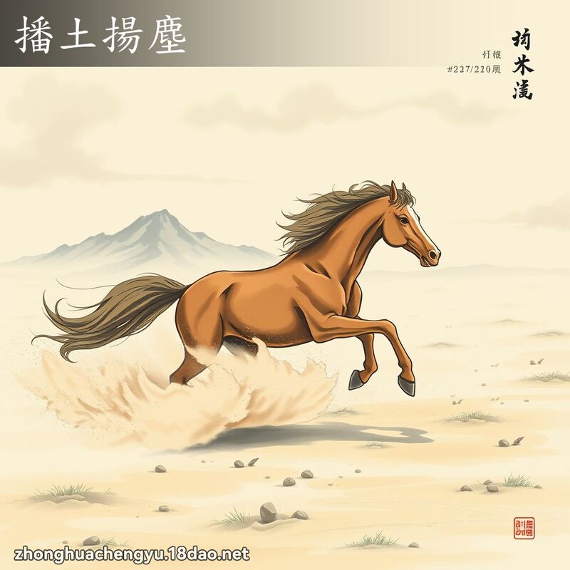 播土揚塵 配图