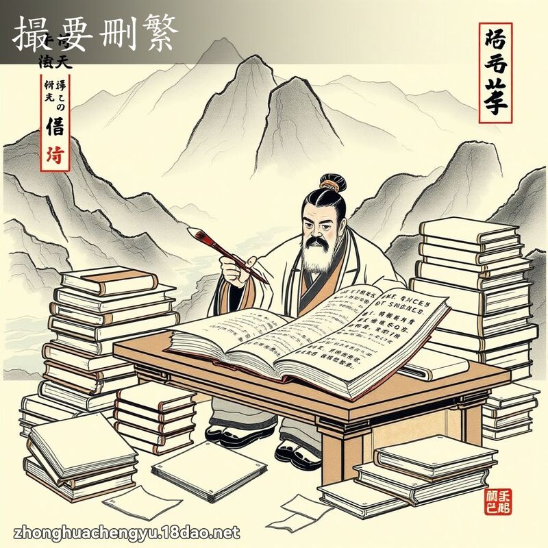 撮要刪繁 配图