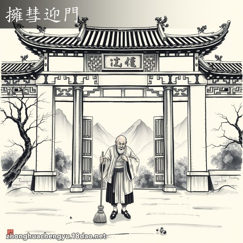 擁彗迎門 配图
