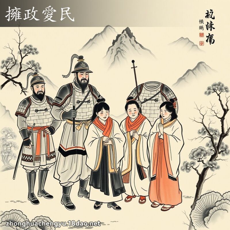 擁政愛民 配图