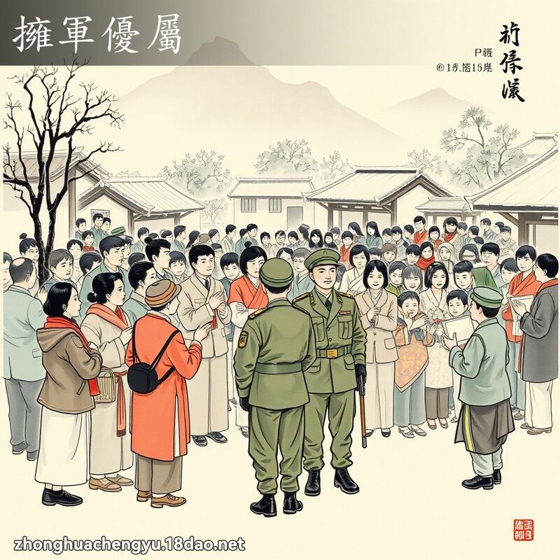 擁軍優屬 配图