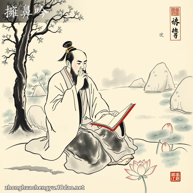 擁鼻吟 配图