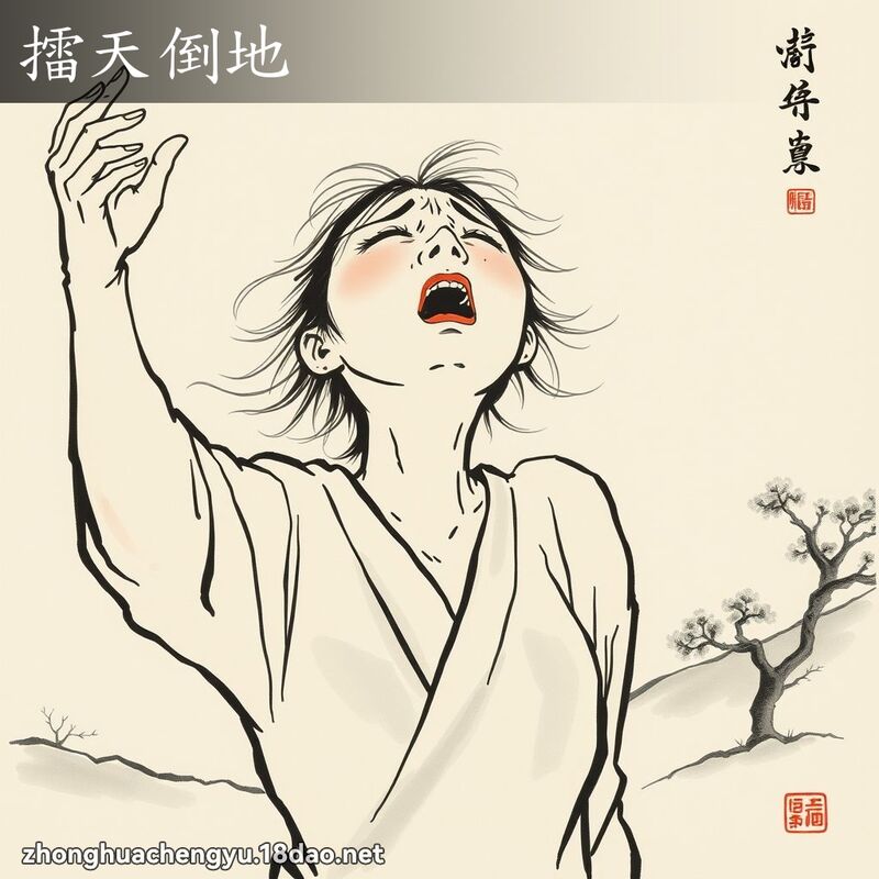 擂天倒地 配图