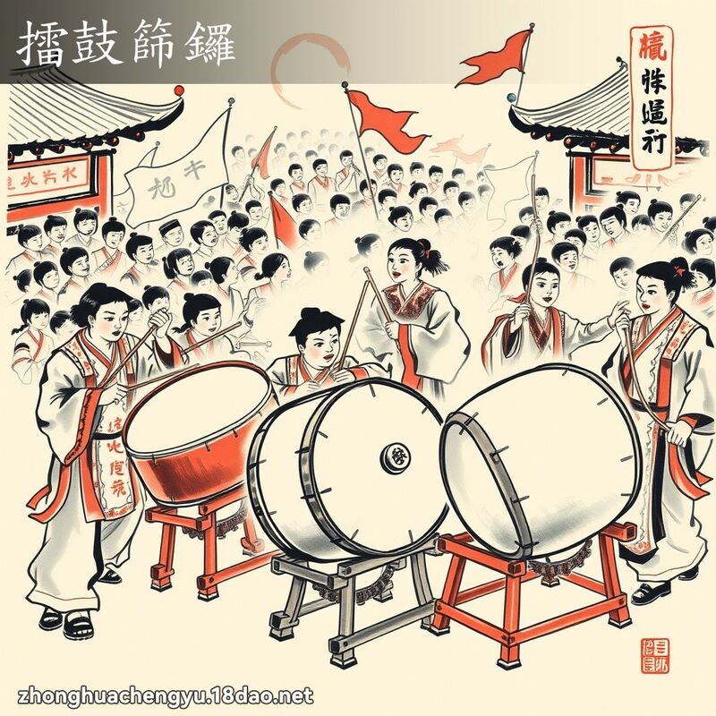 擂鼓篩鑼 配图