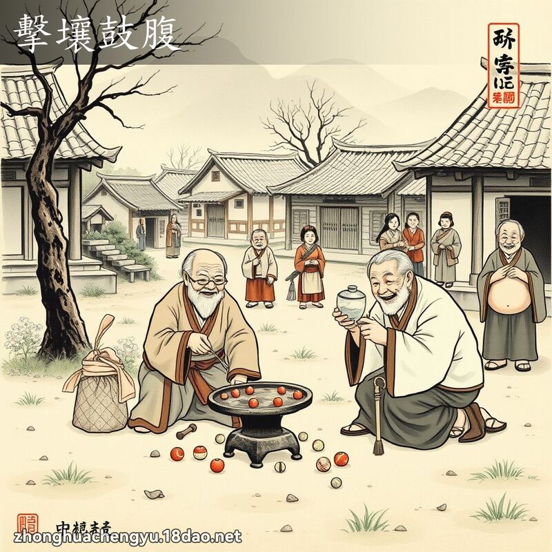 擊壤鼓腹 配图