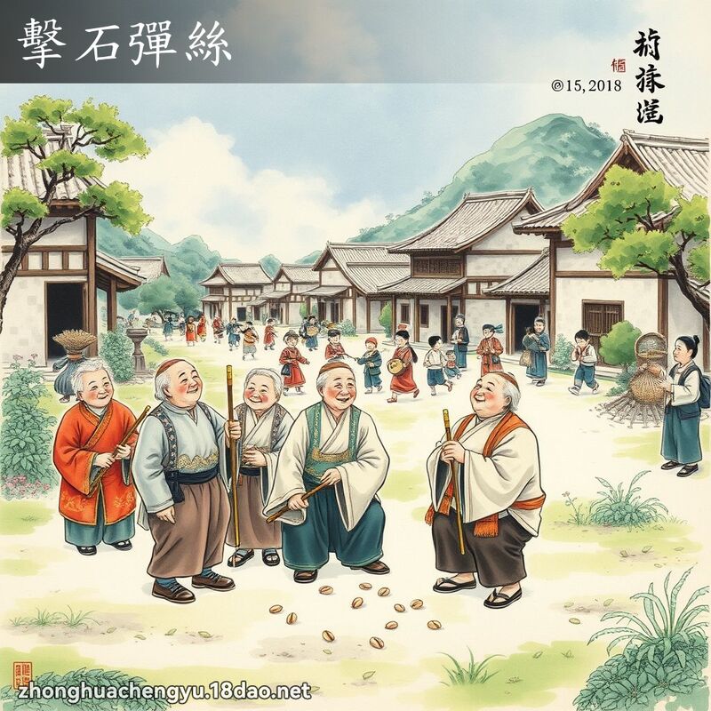 擊石彈絲 配图