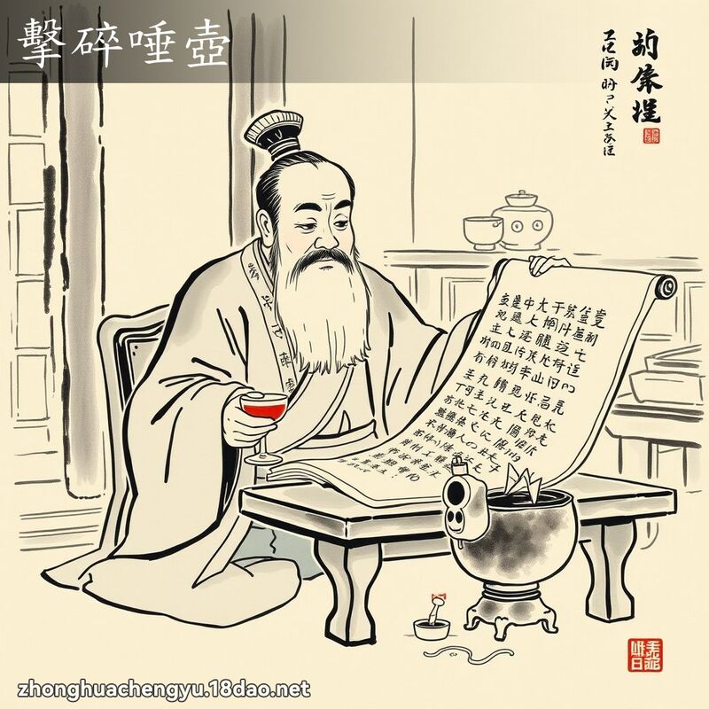 擊碎唾壺 配图