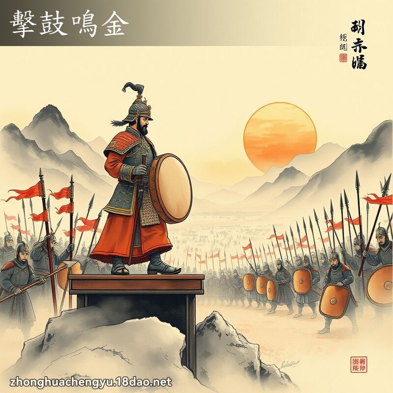 擊鼓鳴金 配图