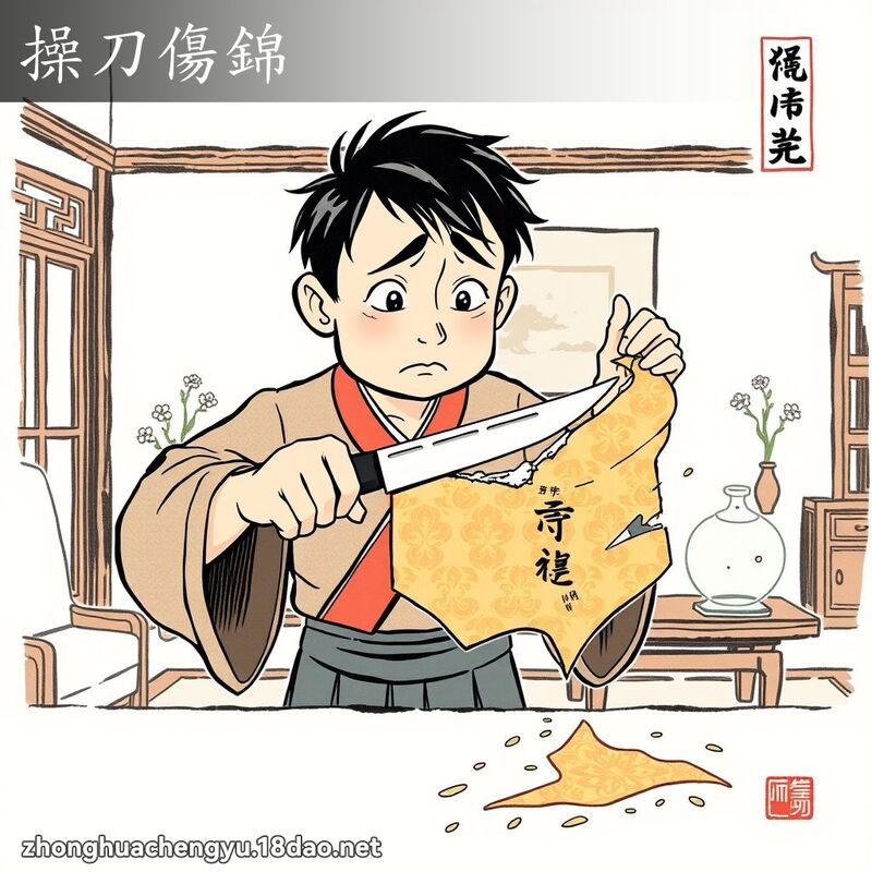 操刀傷錦 配图