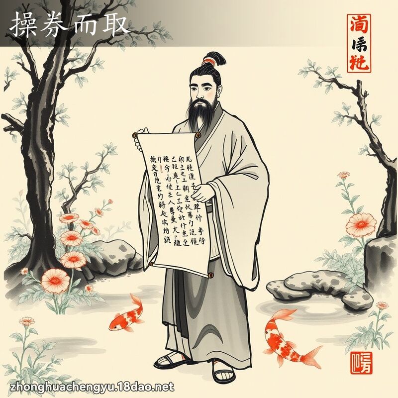 操券而取 配图