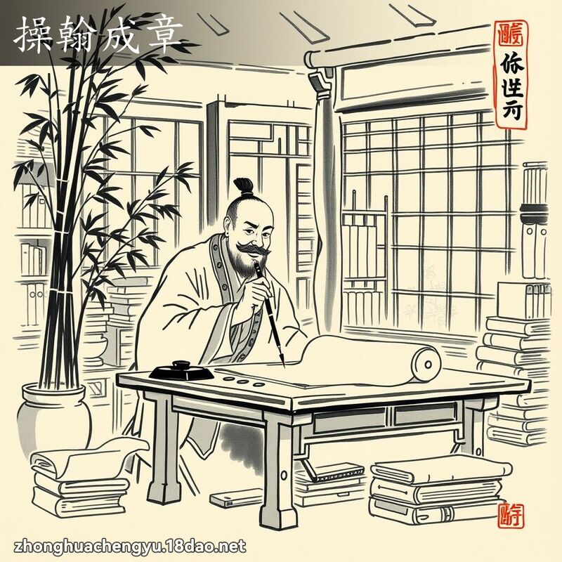 操翰成章 配图