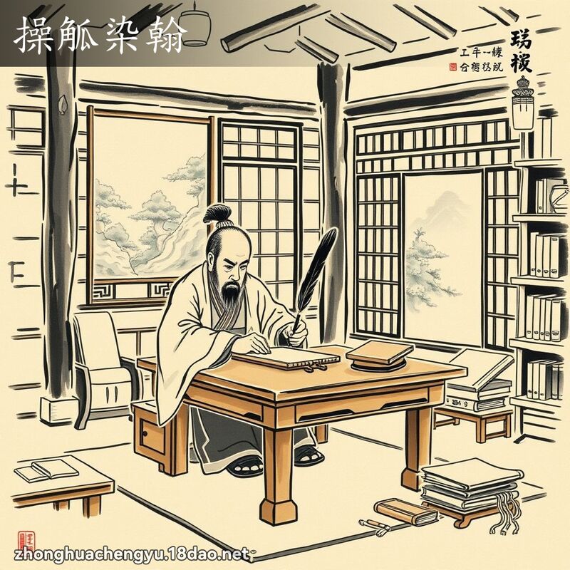操觚染翰 配图
