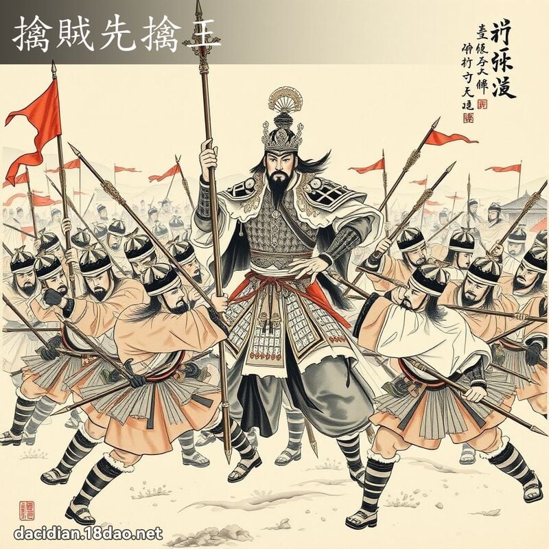擒贼先擒王 - 中华成语配图
