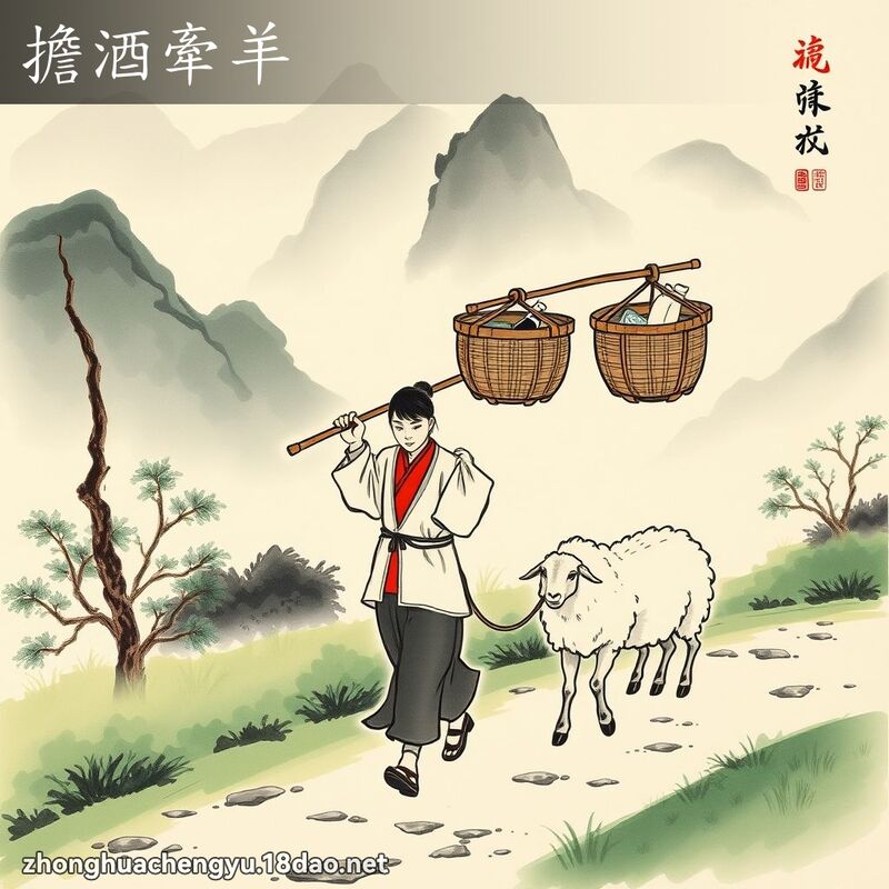擔酒牽羊 配图