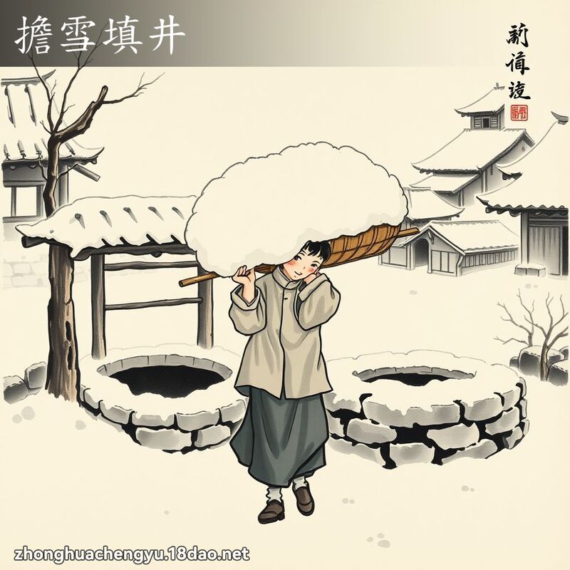 擔雪填井 配图