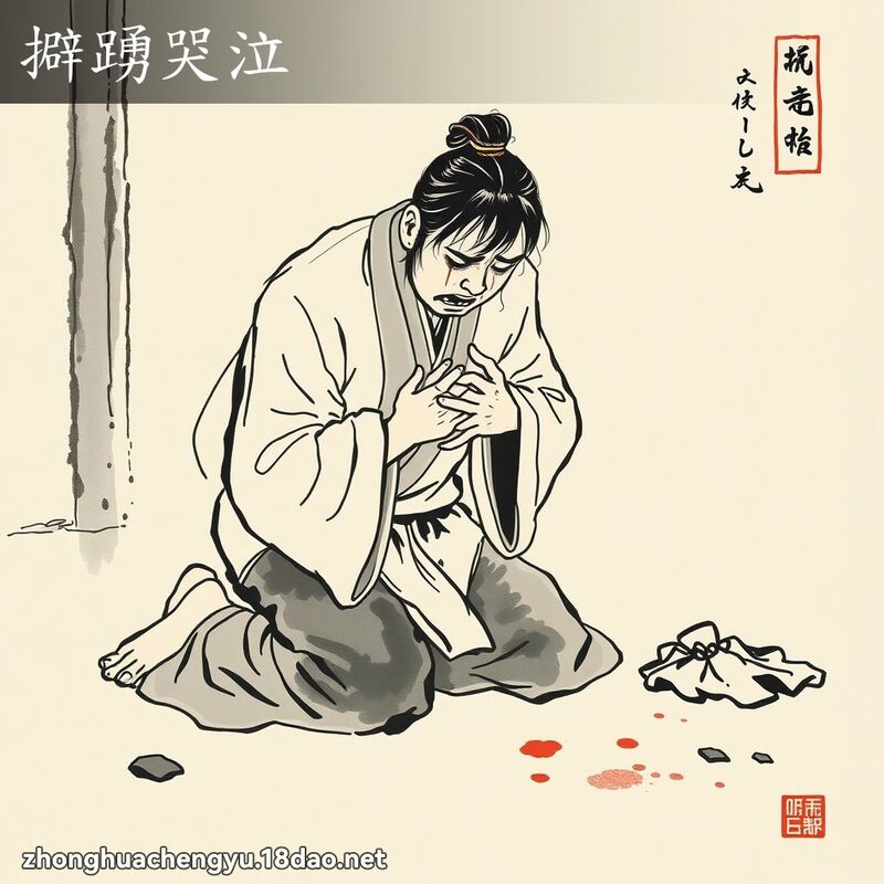 擗踴哭泣 配图