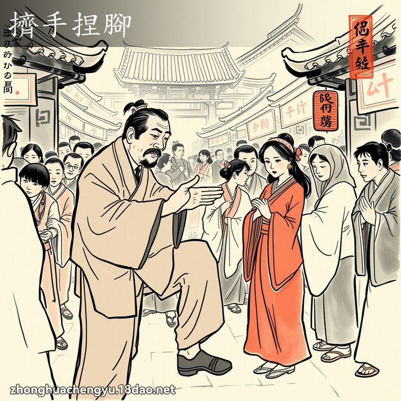擠手捏腳 配图