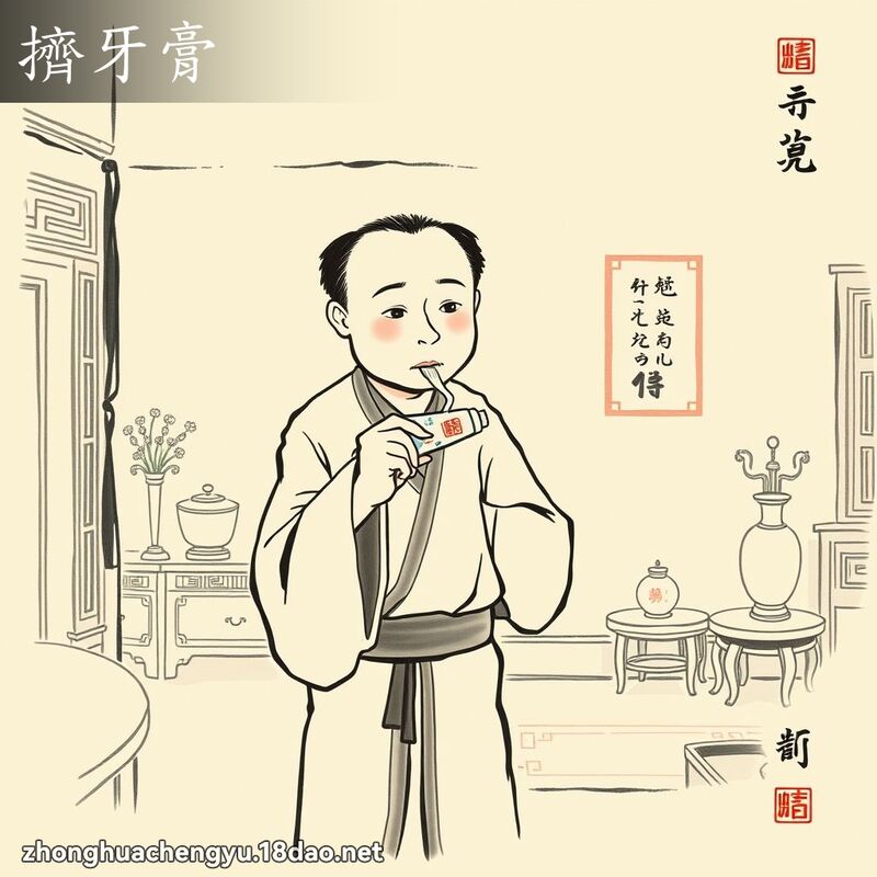 擠牙膏 配图