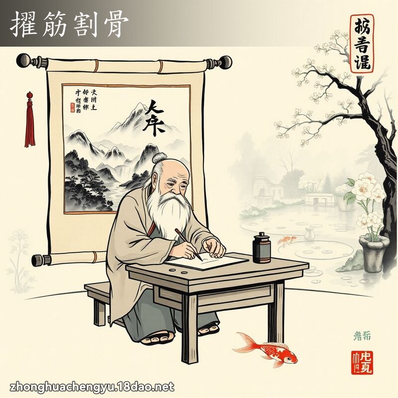 擢筋割骨 配图